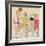 Children's Fashions: Girls' Summer Dresses in White, Pink and Yellow-null-Framed Giclee Print