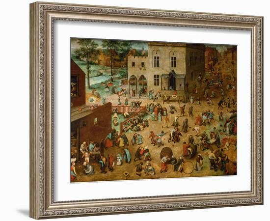 Children?S Games, 1560-Pieter Bruegel the Elder-Framed Giclee Print