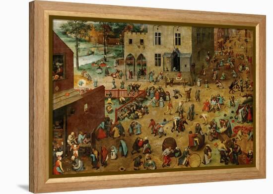 Children's Games, 1560-Pieter Bruegel the Elder-Framed Premier Image Canvas