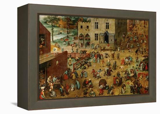 Children's Games, 1560-Pieter Bruegel the Elder-Framed Premier Image Canvas