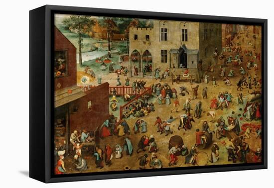 Children's Games, 1560-Pieter Bruegel the Elder-Framed Premier Image Canvas