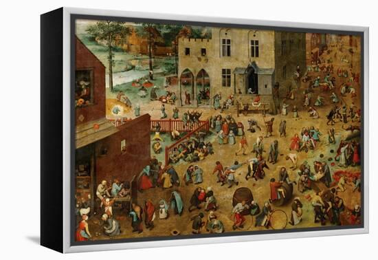 Children's Games, 1560-Pieter Bruegel the Elder-Framed Premier Image Canvas