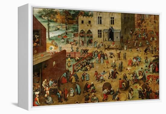 Children's Games, 1560-Pieter Bruegel the Elder-Framed Premier Image Canvas