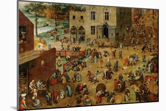 Children's Games, 1560-Pieter Bruegel the Elder-Mounted Giclee Print