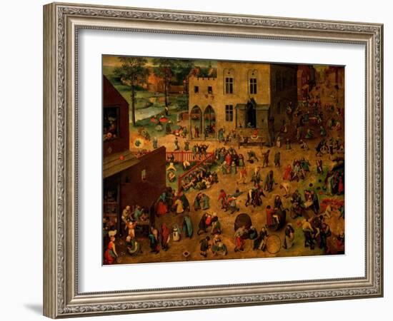 Children's Games (Kinderspiele), 1560-Pieter Bruegel the Elder-Framed Giclee Print