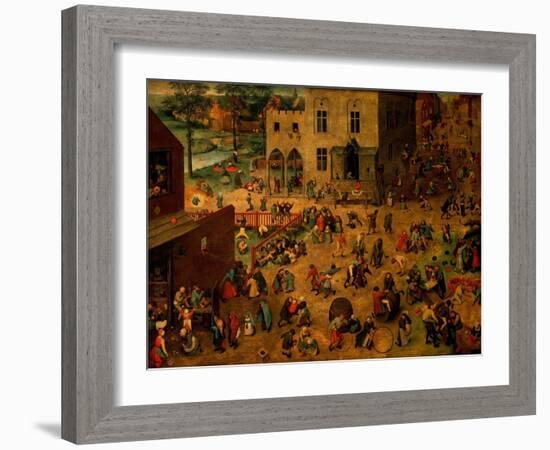 Children's Games (Kinderspiele), 1560-Pieter Bruegel the Elder-Framed Giclee Print