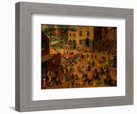 Children's Games (Kinderspiele), 1560-Pieter Bruegel the Elder-Framed Giclee Print