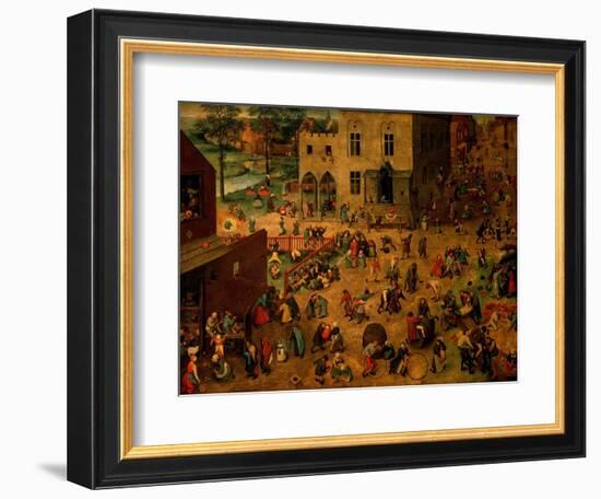 Children's Games (Kinderspiele), 1560-Pieter Bruegel the Elder-Framed Giclee Print