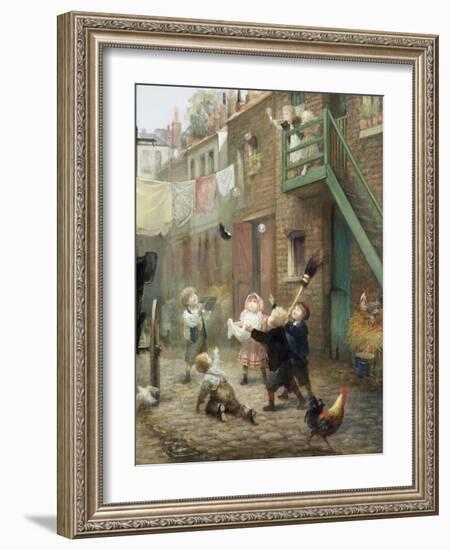 Children's Games with Bubbles-Albert Ludovici-Framed Giclee Print