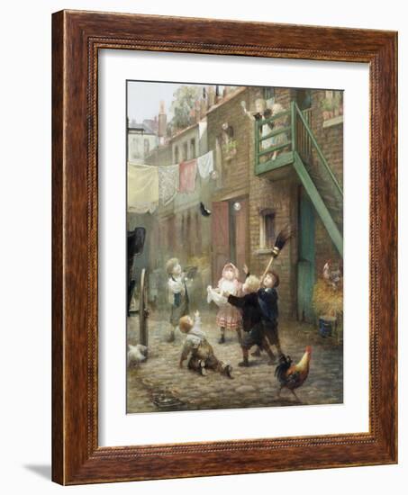 Children's Games with Bubbles-Albert Ludovici-Framed Giclee Print