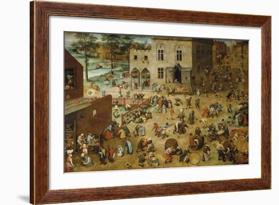 Children's Games-Pieter Bruegel the Elder-Framed Premium Giclee Print