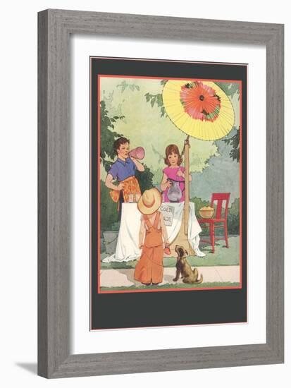 Children's Lemonade Stand-null-Framed Art Print
