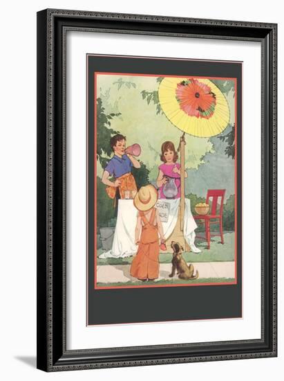 Children's Lemonade Stand-null-Framed Premium Giclee Print