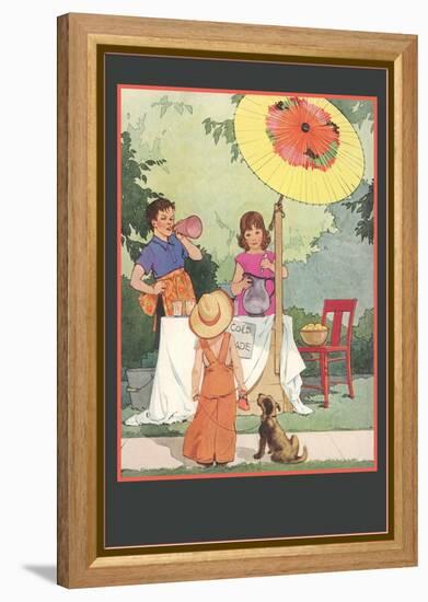 Children's Lemonade Stand-null-Framed Stretched Canvas