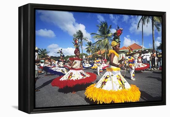 Children's Parade, Mardi Gras, Curacao, Caribbean-null-Framed Premier Image Canvas