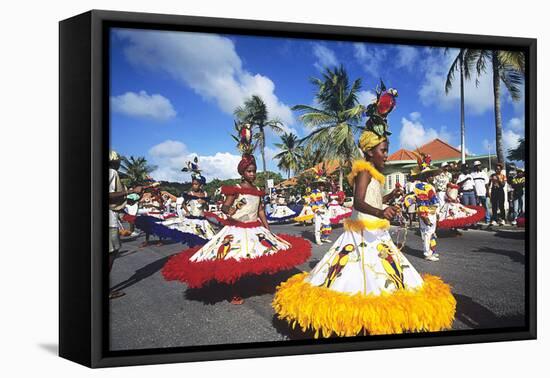 Children's Parade, Mardi Gras, Curacao, Caribbean-null-Framed Premier Image Canvas