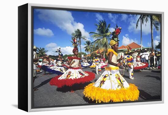 Children's Parade, Mardi Gras, Curacao, Caribbean-null-Framed Premier Image Canvas