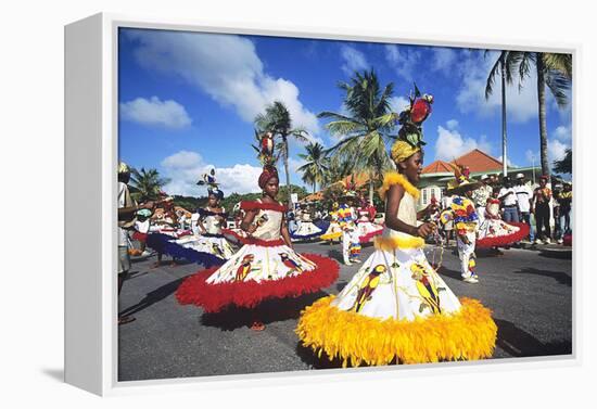 Children's Parade, Mardi Gras, Curacao, Caribbean-null-Framed Premier Image Canvas