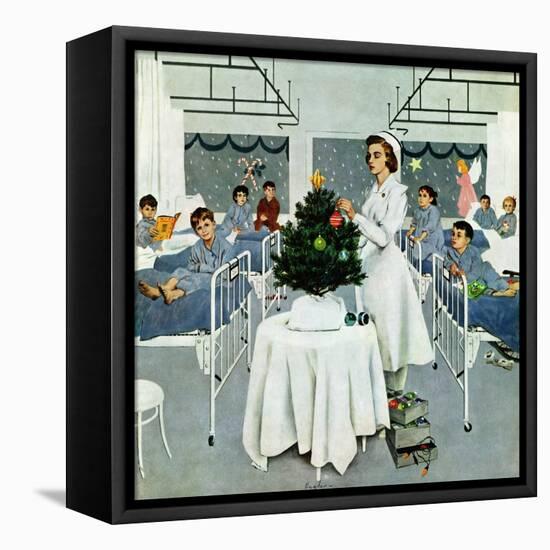 "Children's Ward at Christmas", December 25, 1954-George Hughes-Framed Premier Image Canvas