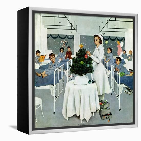 "Children's Ward at Christmas", December 25, 1954-George Hughes-Framed Premier Image Canvas