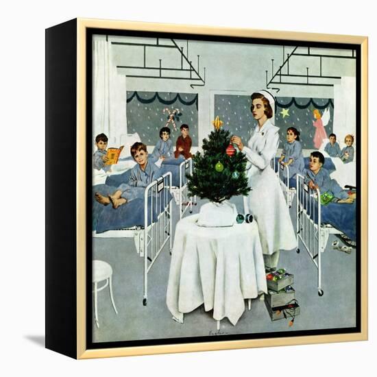 "Children's Ward at Christmas", December 25, 1954-George Hughes-Framed Premier Image Canvas