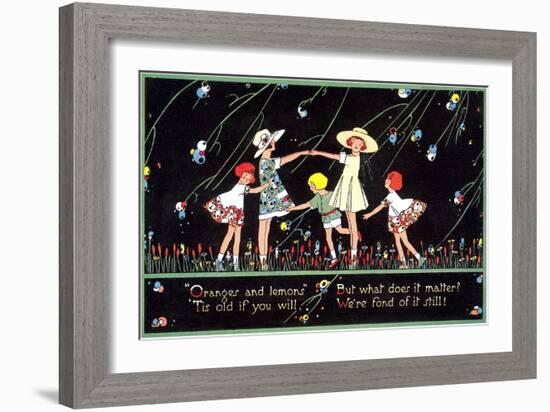 Children Singing Oranges and Lemons-null-Framed Art Print