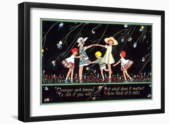 Children Singing Oranges and Lemons-null-Framed Art Print