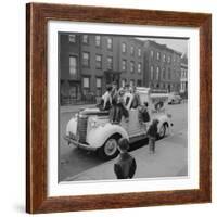 Children Sit on the Ice Cream Truck in Brooklyn-Ralph Morse-Framed Photographic Print