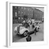 Children Sit on the Ice Cream Truck in Brooklyn-Ralph Morse-Framed Photographic Print