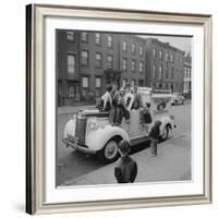 Children Sit on the Ice Cream Truck in Brooklyn-Ralph Morse-Framed Photographic Print