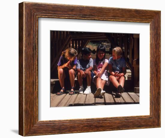 Children Sitting in Playground-Mark Gibson-Framed Photographic Print