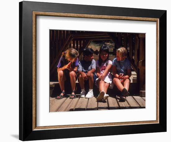 Children Sitting in Playground-Mark Gibson-Framed Photographic Print