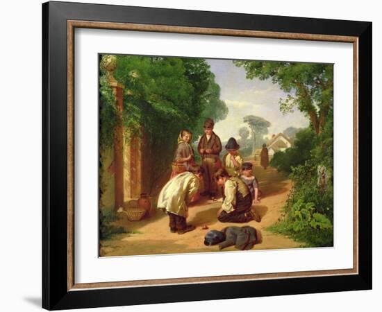 Children Spinning Tops-John Gendall-Framed Giclee Print