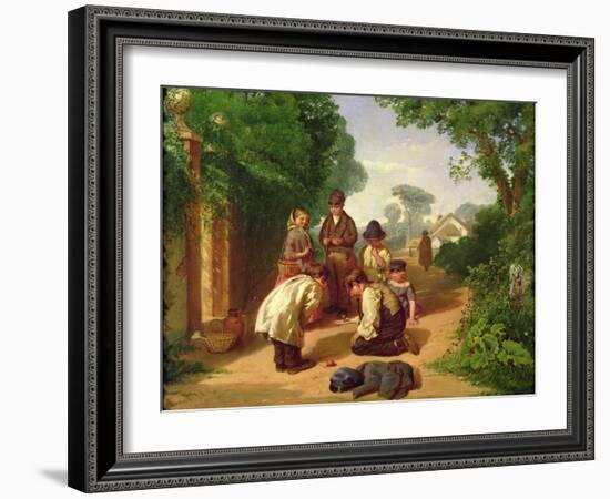 Children Spinning Tops-John Gendall-Framed Giclee Print