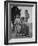 Children Standing in Front of Boundary Zone Sign Written in Russian, English, and Korean-John Florea-Framed Photographic Print