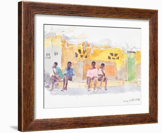 Children Waiting, 1998-Lucy Willis-Framed Giclee Print