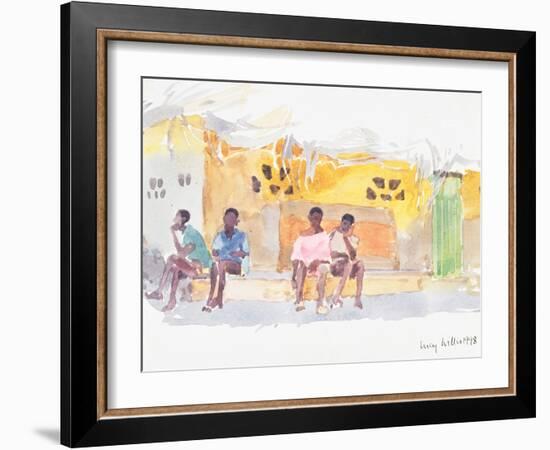 Children Waiting, 1998-Lucy Willis-Framed Giclee Print