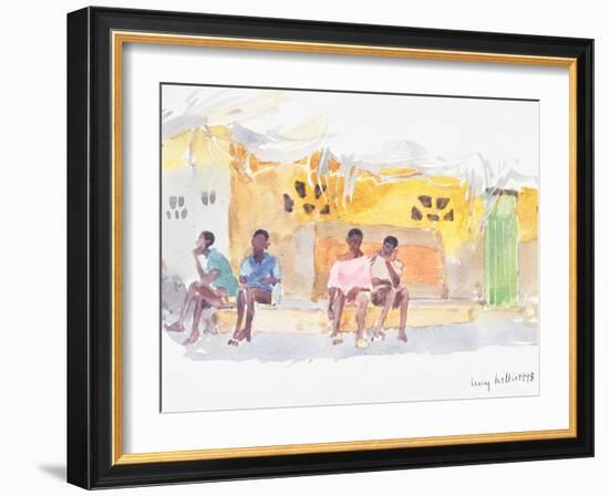 Children Waiting, 1998-Lucy Willis-Framed Giclee Print