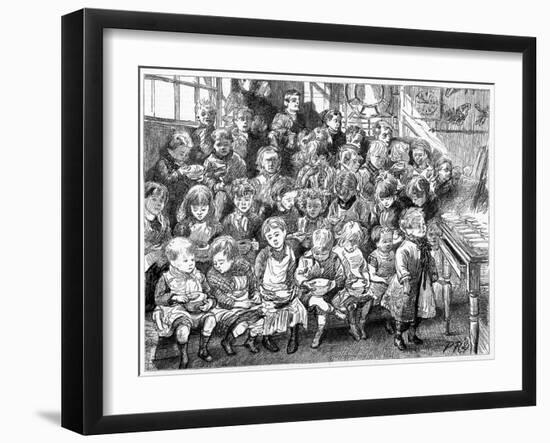 Children Waiting for Soup at Dinner Time, London Board School, Denmark Terrace, Islington, 1889-null-Framed Giclee Print