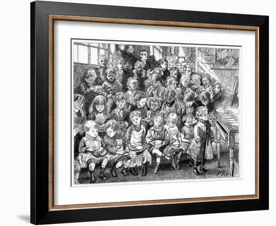 Children Waiting for Soup at Dinner Time, London Board School, Denmark Terrace, Islington, 1889-null-Framed Giclee Print