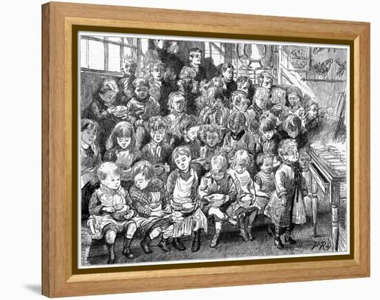 Children Waiting for Soup at Dinner Time, London Board School, Denmark Terrace, Islington, 1889-null-Framed Premier Image Canvas