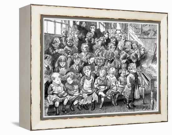 Children Waiting for Soup at Dinner Time, London Board School, Denmark Terrace, Islington, 1889-null-Framed Premier Image Canvas