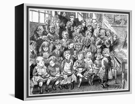 Children Waiting for Soup at Dinner Time, London Board School, Denmark Terrace, Islington, 1889-null-Framed Premier Image Canvas