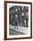 Children Watching a Policeman Walk His Beat in Front of Apartment Buildings-Ed Clark-Framed Photographic Print