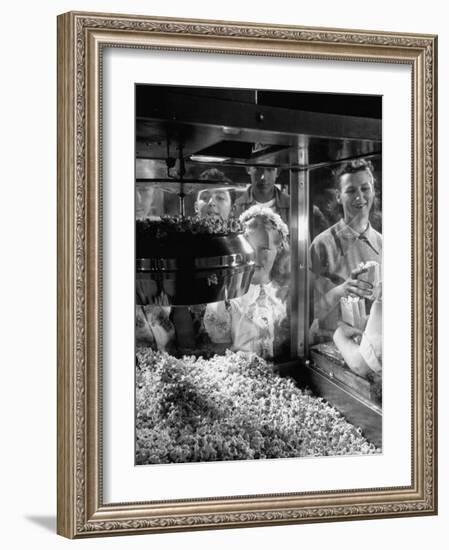 Children Watching a Popcorn Working-J^ R^ Eyerman-Framed Photographic Print