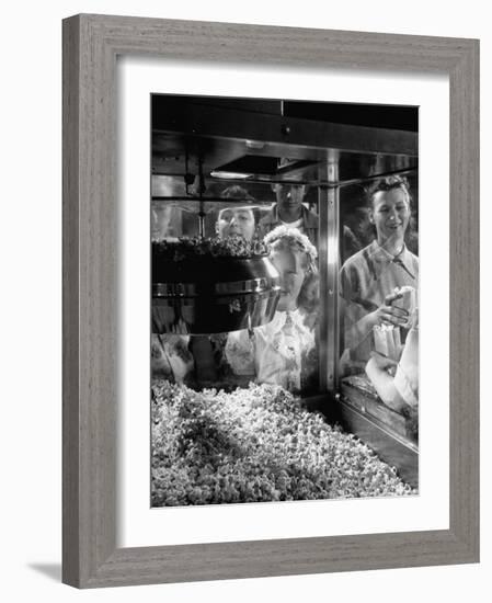 Children Watching a Popcorn Working-J^ R^ Eyerman-Framed Photographic Print