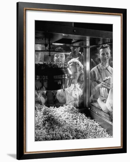 Children Watching a Popcorn Working-J^ R^ Eyerman-Framed Photographic Print