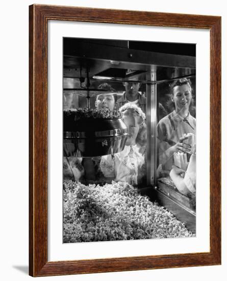 Children Watching a Popcorn Working-J^ R^ Eyerman-Framed Photographic Print