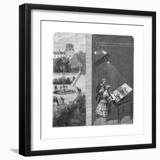 Children Watching an Outdoor Scene Through a Camera Obscura, 1887-null-Framed Giclee Print