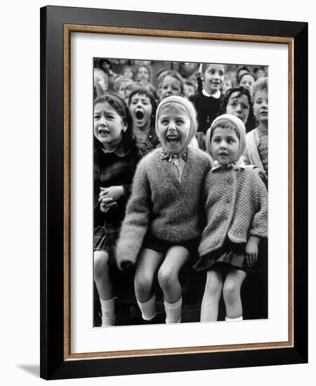 Children Watching Story of St. George and the Dragon at the Puppet Theater in the Tuileries-Alfred Eisenstaedt-Framed Photographic Print